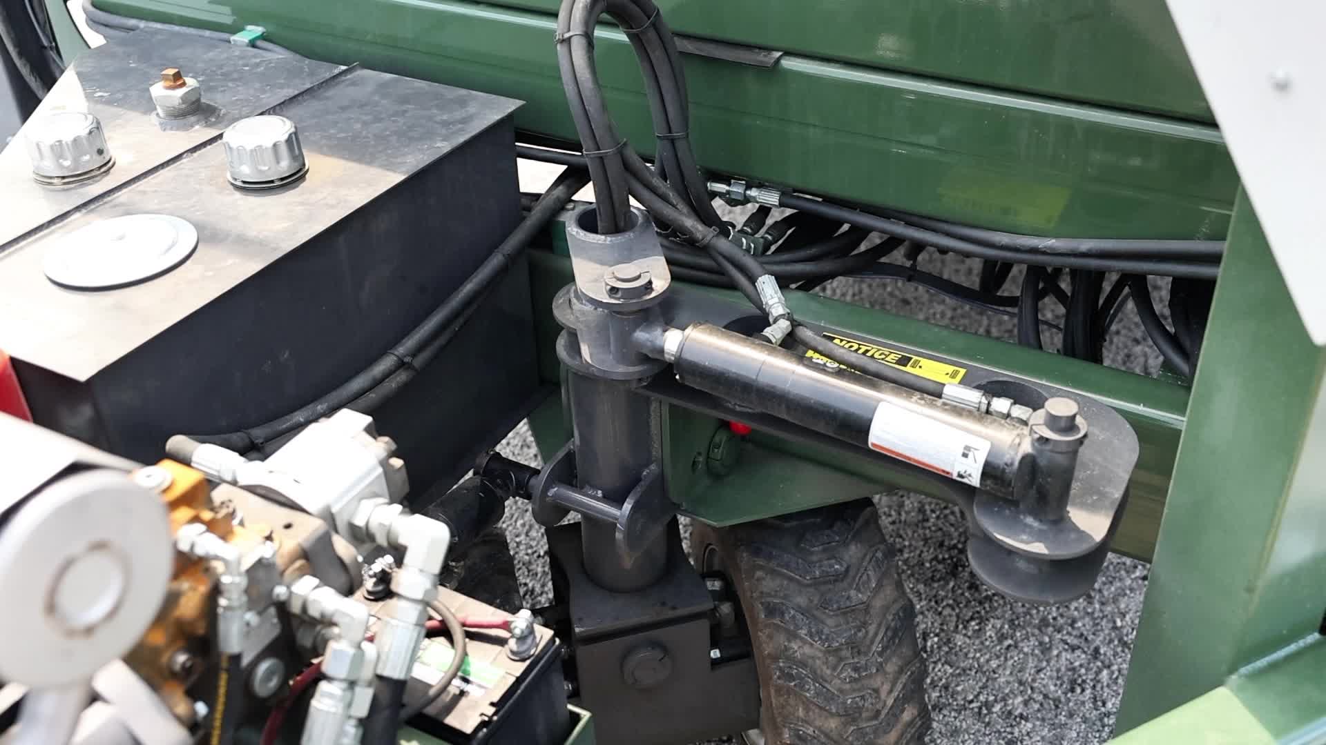 Close-up of Sky Plate hydraulic controls